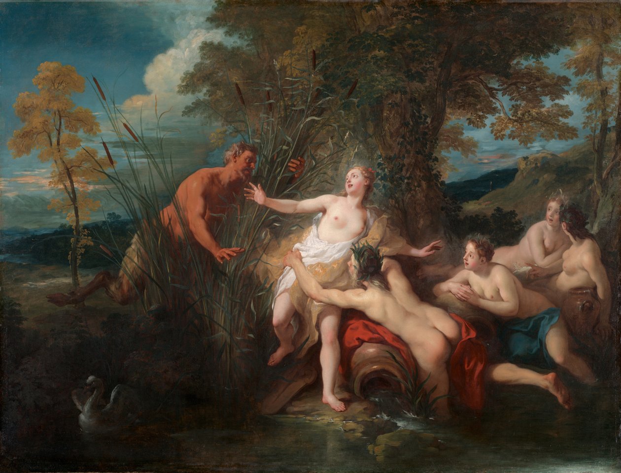 Pan och Syrinx, 1720 av Jean François de Troy