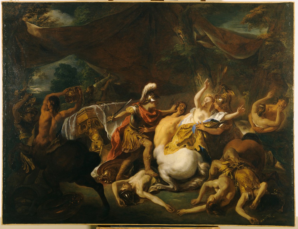 Slaget om Lapithes och Kentaurerna av Jean François de Troy
