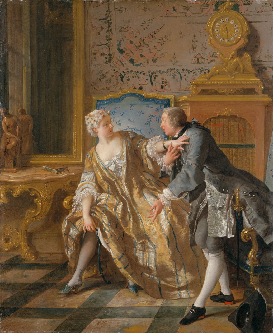 Strumpebandet, 1724. av Jean François de Troy