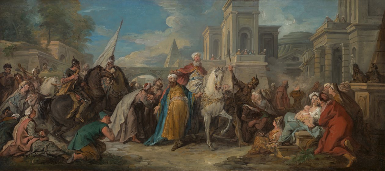 Mordokais triumf, ca. 1736. av Jean François de Troy