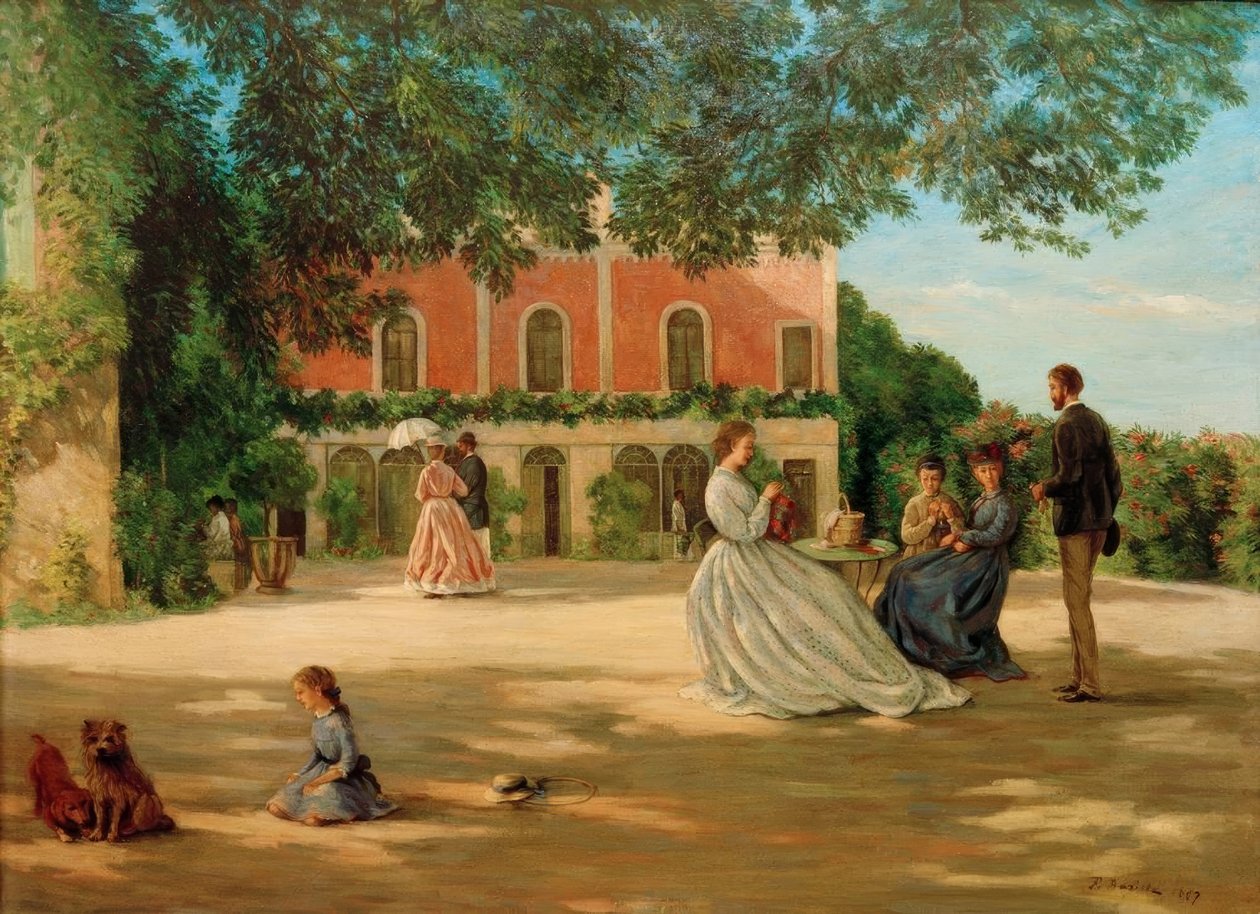 Terrassen på Méric av Jean Frederic Bazille