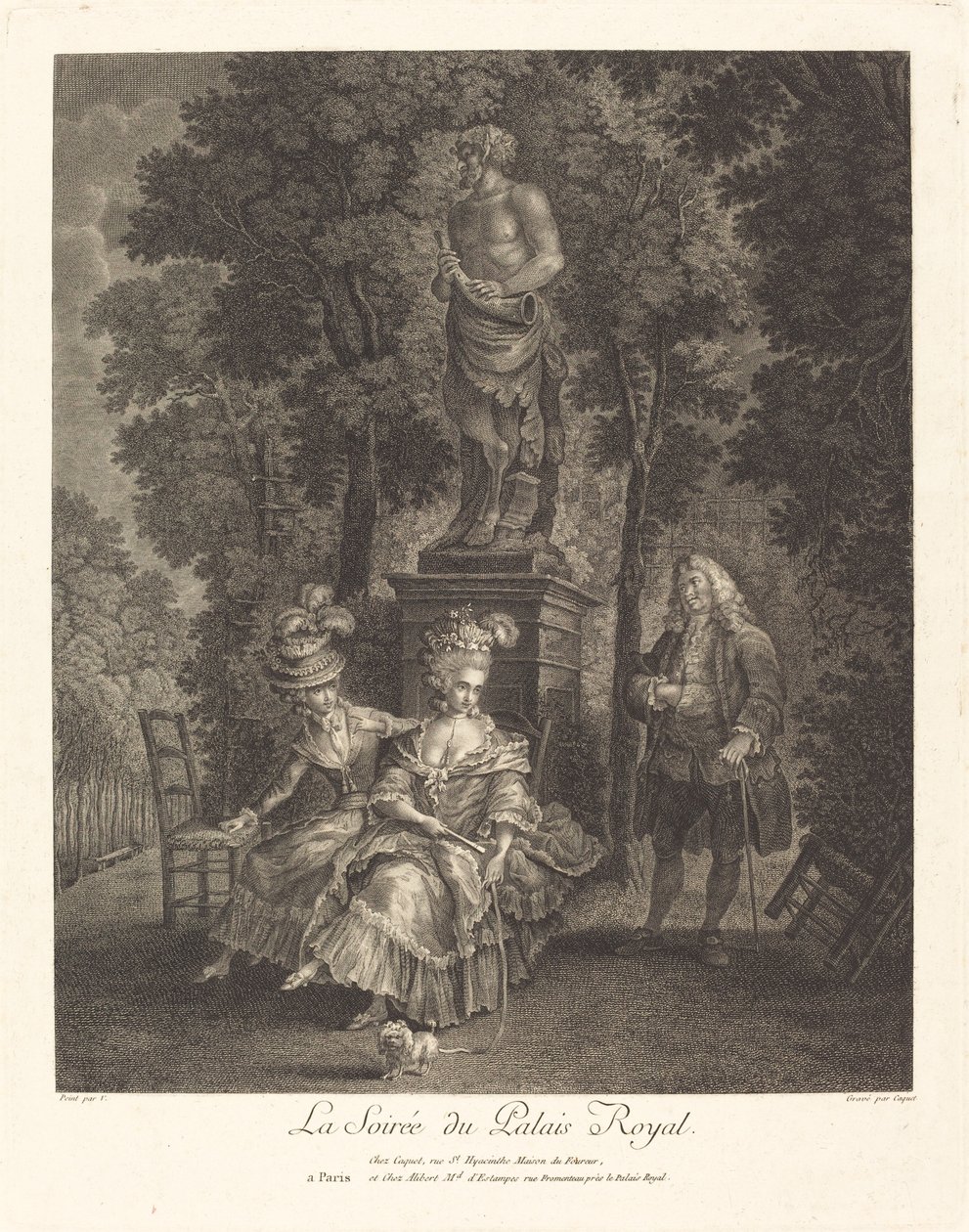 Kvällen på Kungliga slottet av Jean Gabriel Caquet after François André Vincent