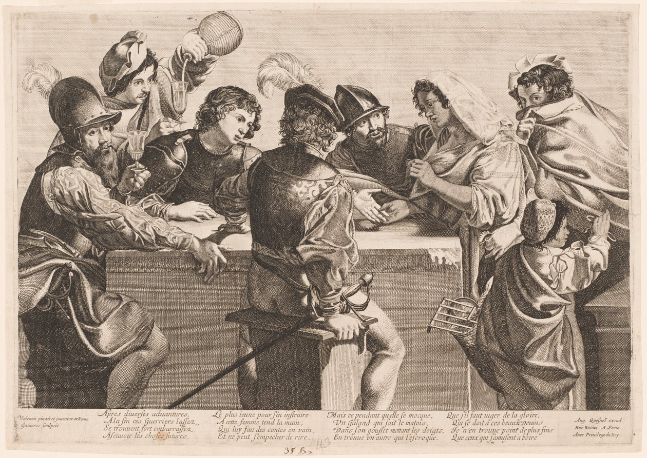 Spåmannen av Jean Ganière after Valentin de Boullogne