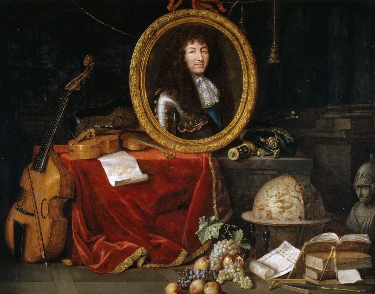 Allegori av Ludvig XIV, beskyddare av konst och vetenskap av Jean Garnier