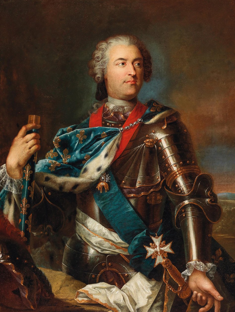 Porträtt av kung Ludvig XV av Frankrike 1710-1774. av Jean Gaspard Heilmann