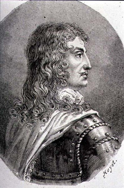 Porträtt av Francois, hertig av La Rochefoucauld (1613-80) (gravyr) av Jean Georges (after) Huyot