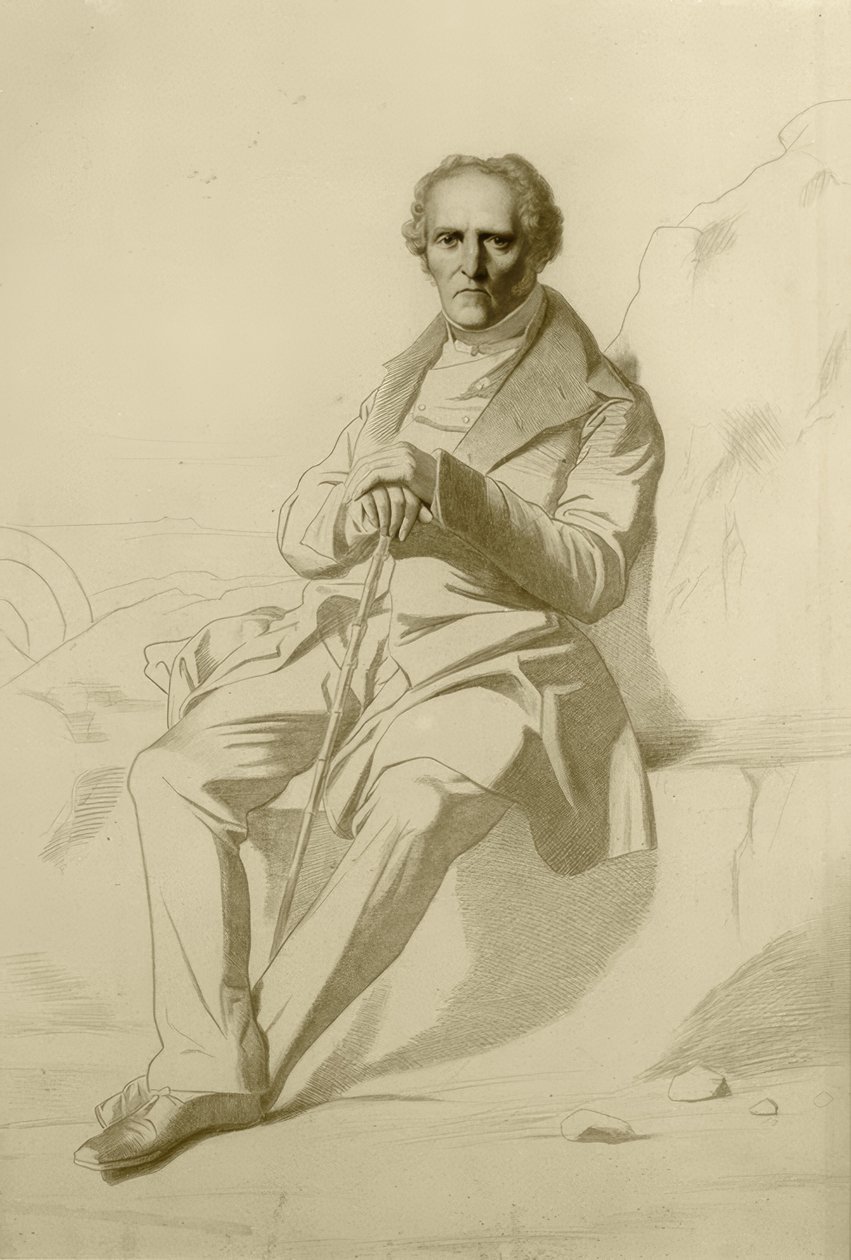 Porträtt Charles Fourier av Jean Francois Gigoux