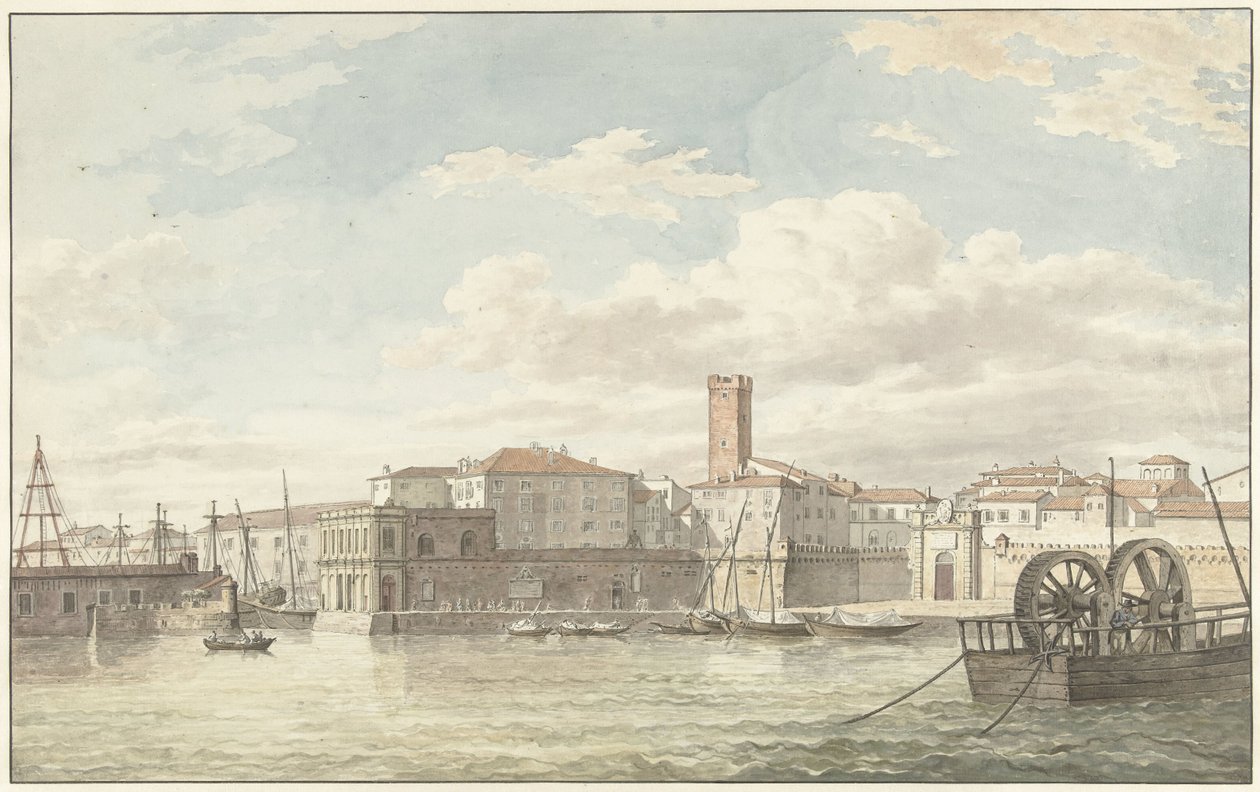 De haven van Civitavecchia av Jean Grandjean