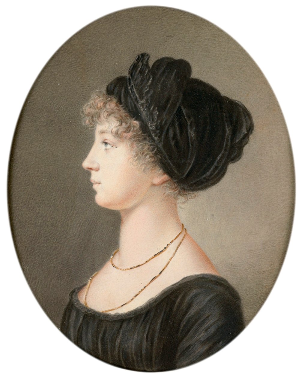 Tsarina Elizabeth Alexeievna av Ryssland, 1824. av Jean Henri Benner