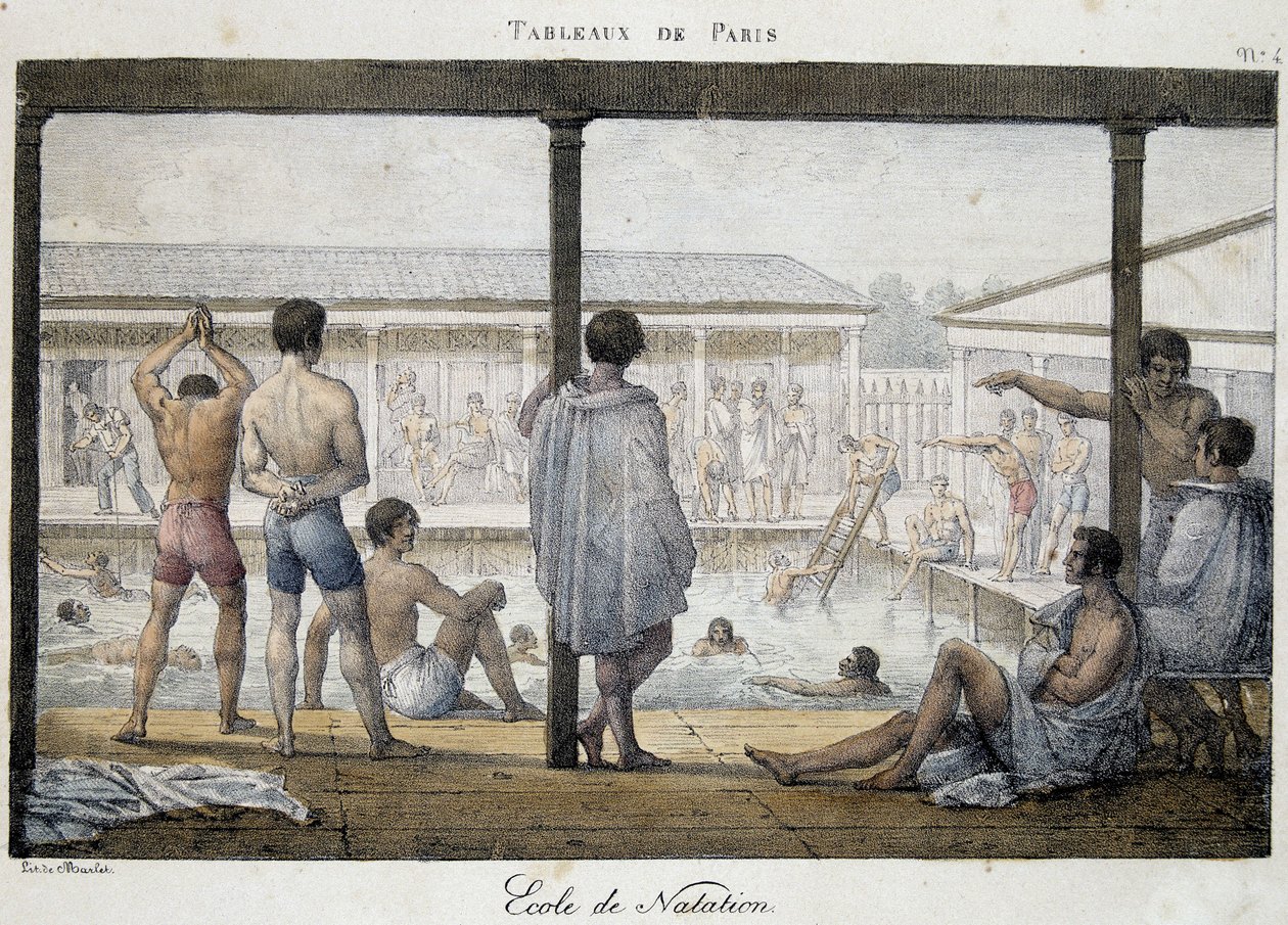 Simskola - i "" Paintings of Paris" av Market av Jean Henri Marlet