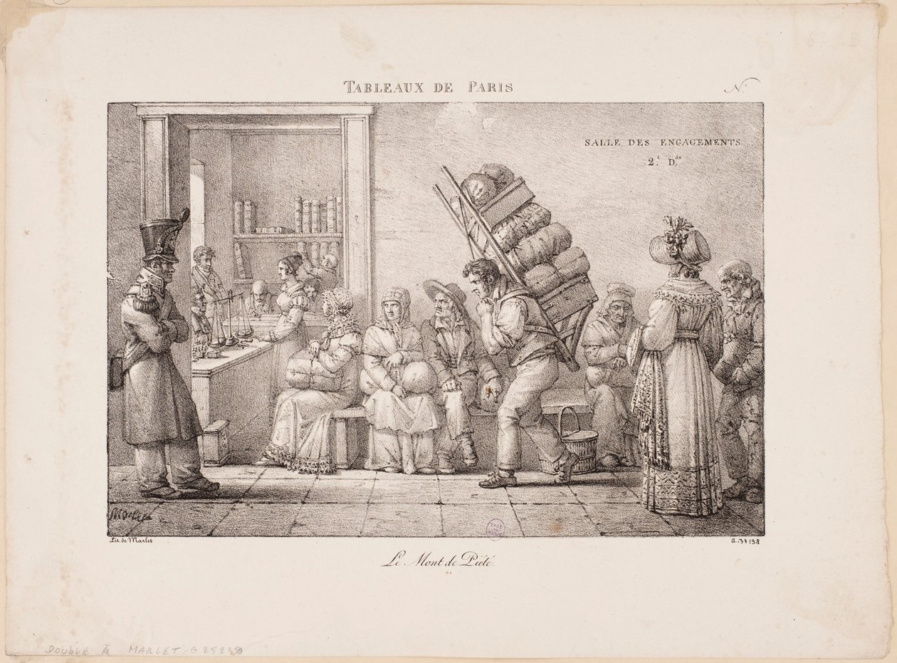 Bilder från Paris. Pantbanken. av Jean Henri Marlet
