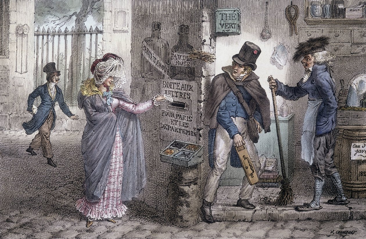 Brevlådan - Litografi av Marlet, sent 1800-tal av Jean Henri Marlet