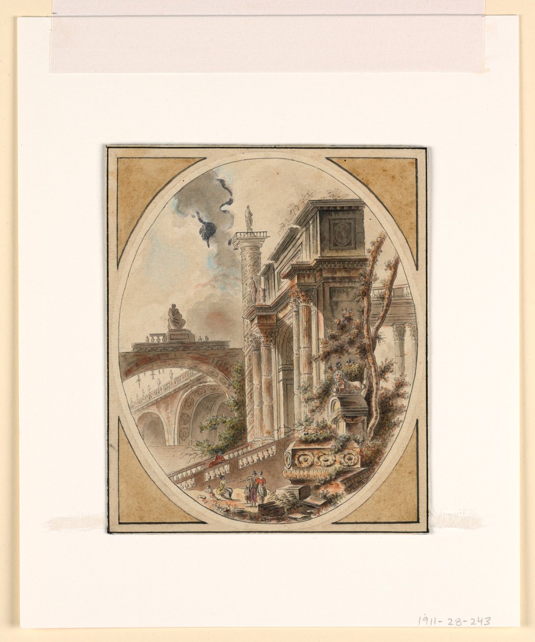 Fantasi av en arkitektonisk ruin av Jean Henry Alexandre Pernet