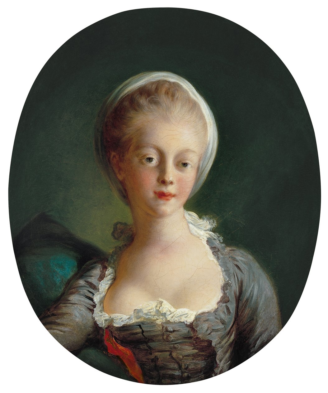 Fragonard - Porträtt av en ung dam, ca 1770 - 1772 av Jean Honore Fragonard