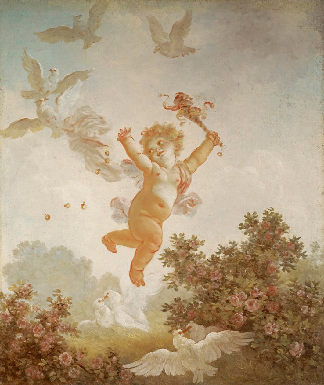Fragonard - Kärlekens framsteg Kärlekens narr, 1790-91 av Jean Honore Fragonard