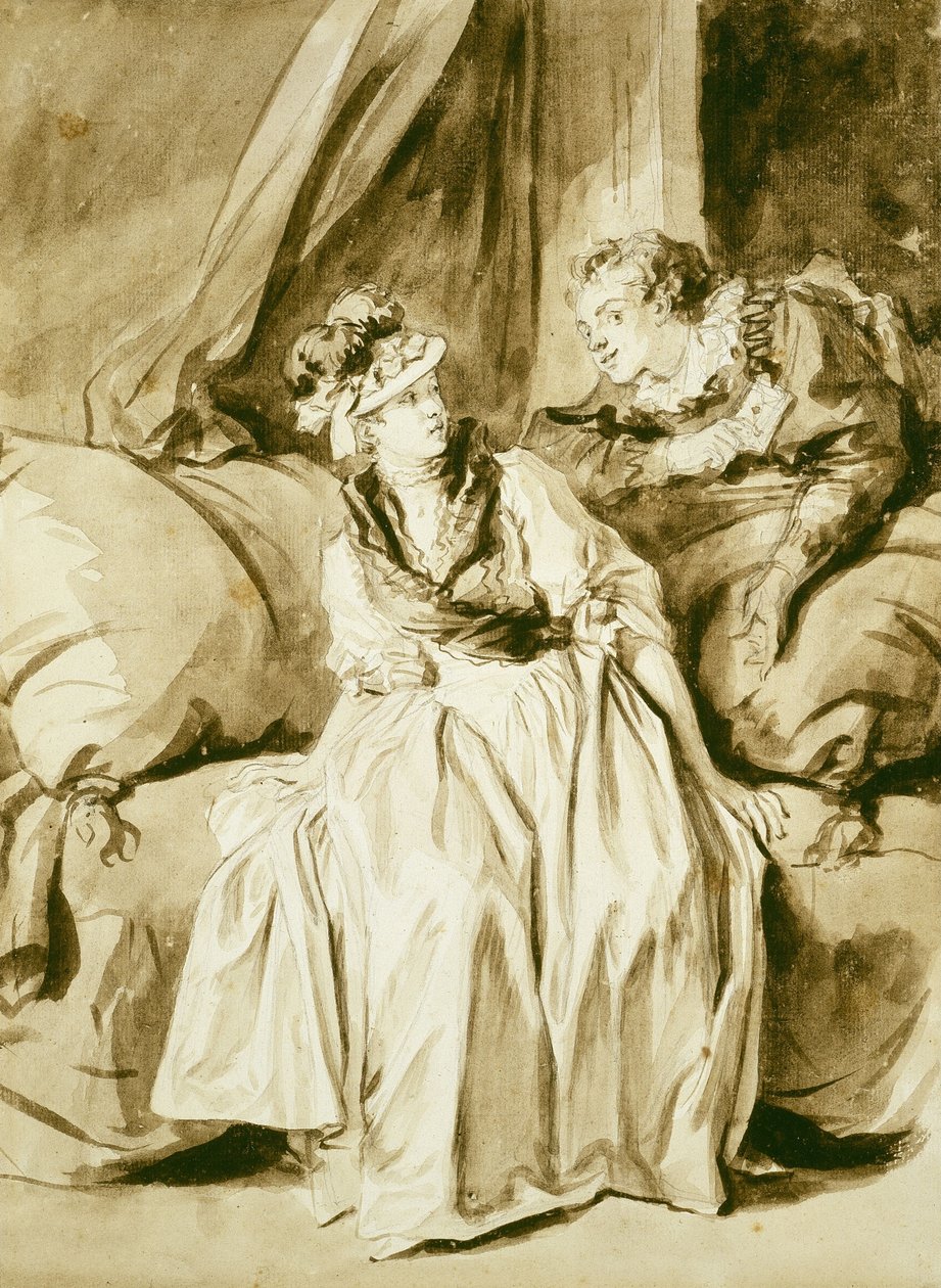 Brevet eller det spanska samtalet av Jean Honore Fragonard