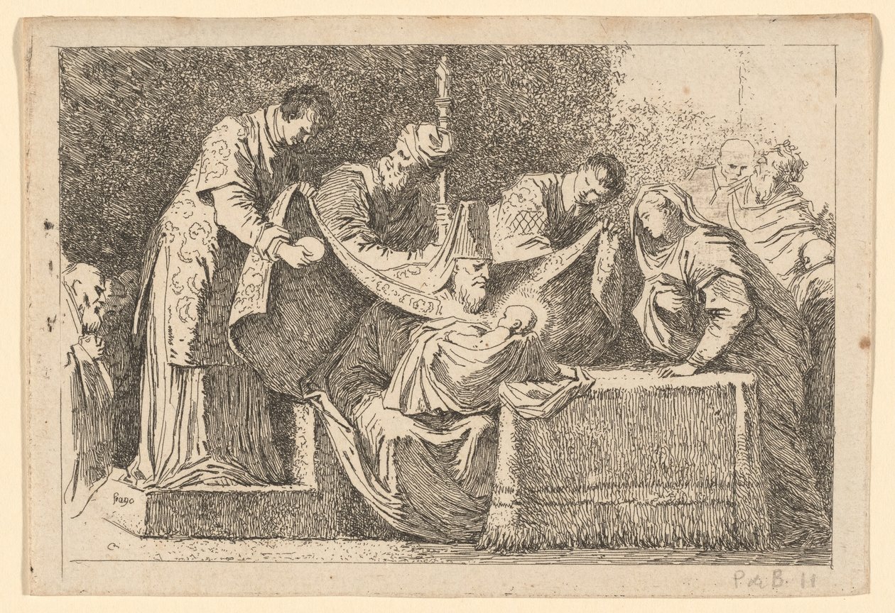 Omskärelsen av Jean Honoré Fragonard after Jacopo Tintoretto