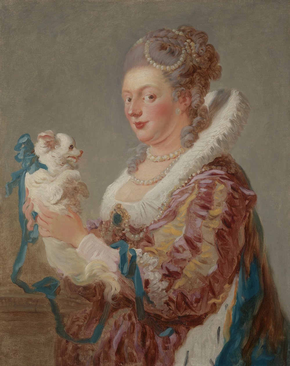 A Woman with a Dog, ca 1769 (olja på duk) av Jean Honore Fragonard