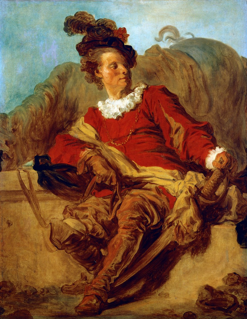 Abbot of Saint-Non, klädd i spansk stil, av Jean Honore Fragonard (1732-1806) av Jean Honore Fragonard