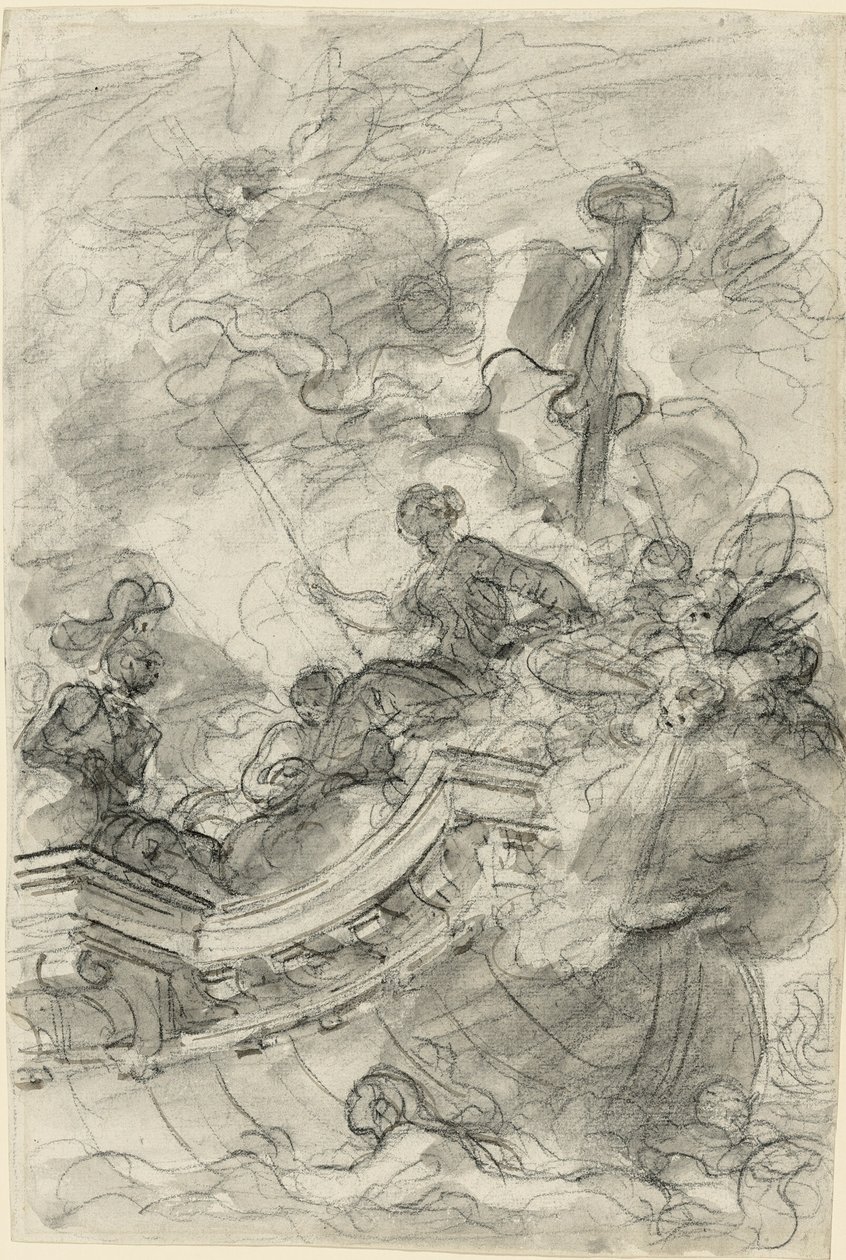 Astolfo seglar iväg med Andronica och Sofrosina av Jean Honore Fragonard