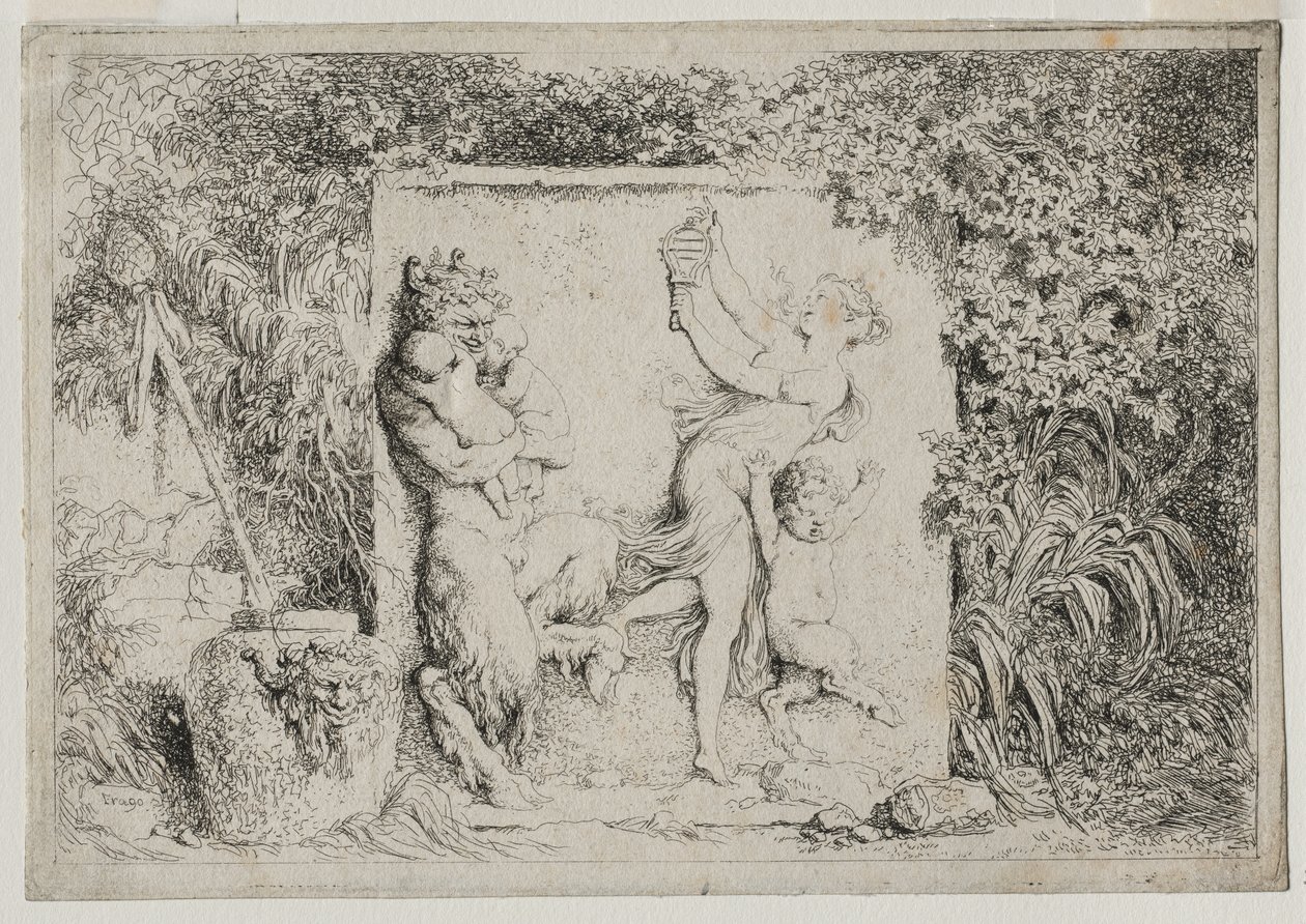 Bacchanales: Satyrdansen, 1763. av Jean Honore Fragonard