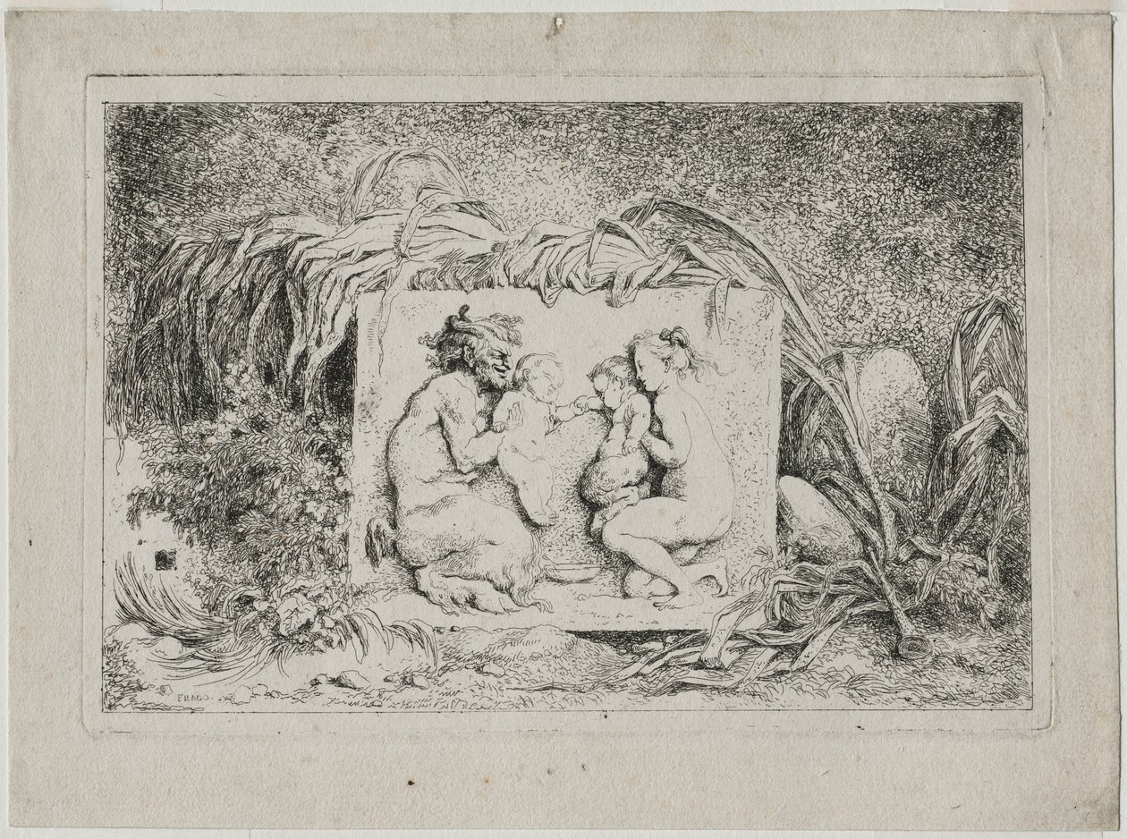 Bacchanales: Satyrens familj av Jean Honore Fragonard