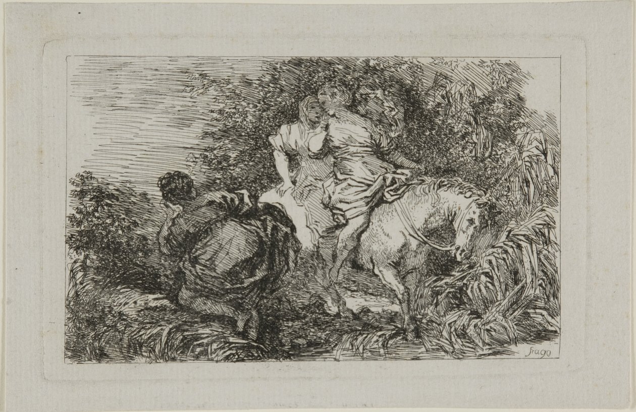 Cloelia och hennes följeslagare av Jean Honore Fragonard