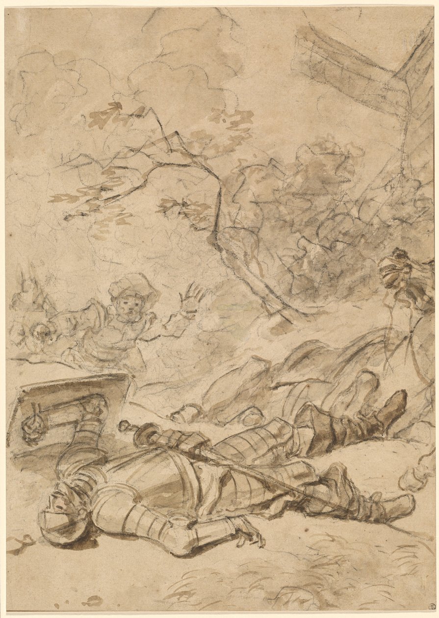 Don Quijote besegrad av väderkvarnen av Jean Honore Fragonard