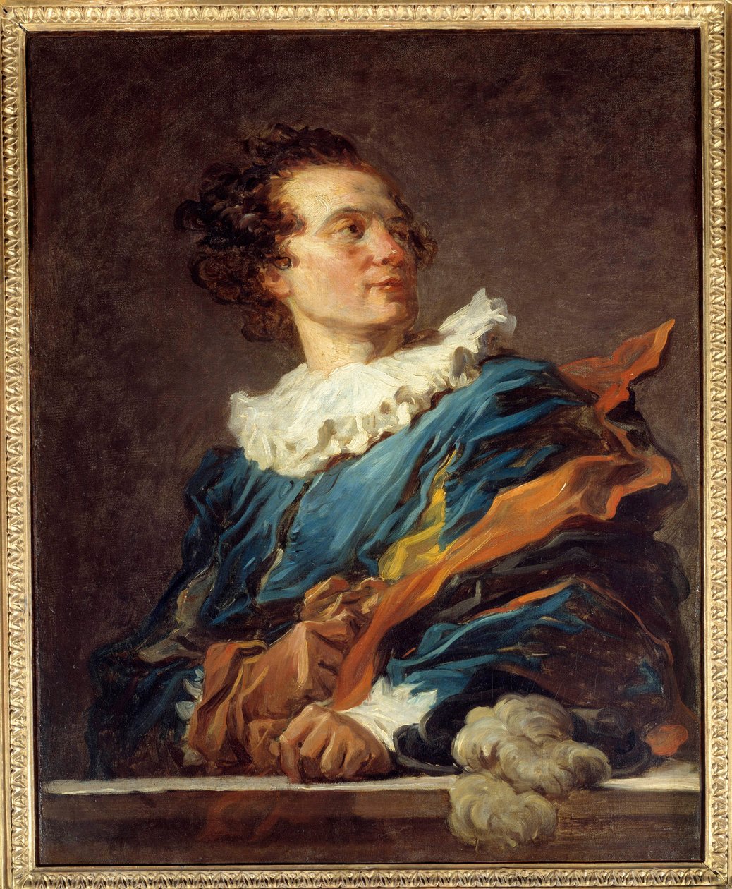 Fantasyfigur: porträtt av Abbe Richard de Saint-Non (eller Saint-Non) (1727-1791), mecene, intellektuell och humanist från Siecle des Lumieres-målningen av Jean Honore Fragonard (1732-1806) Sön. 0,8x0,65 m - Fancy figur: porträtt av abboten Richard de av Jean Honore Fragonard