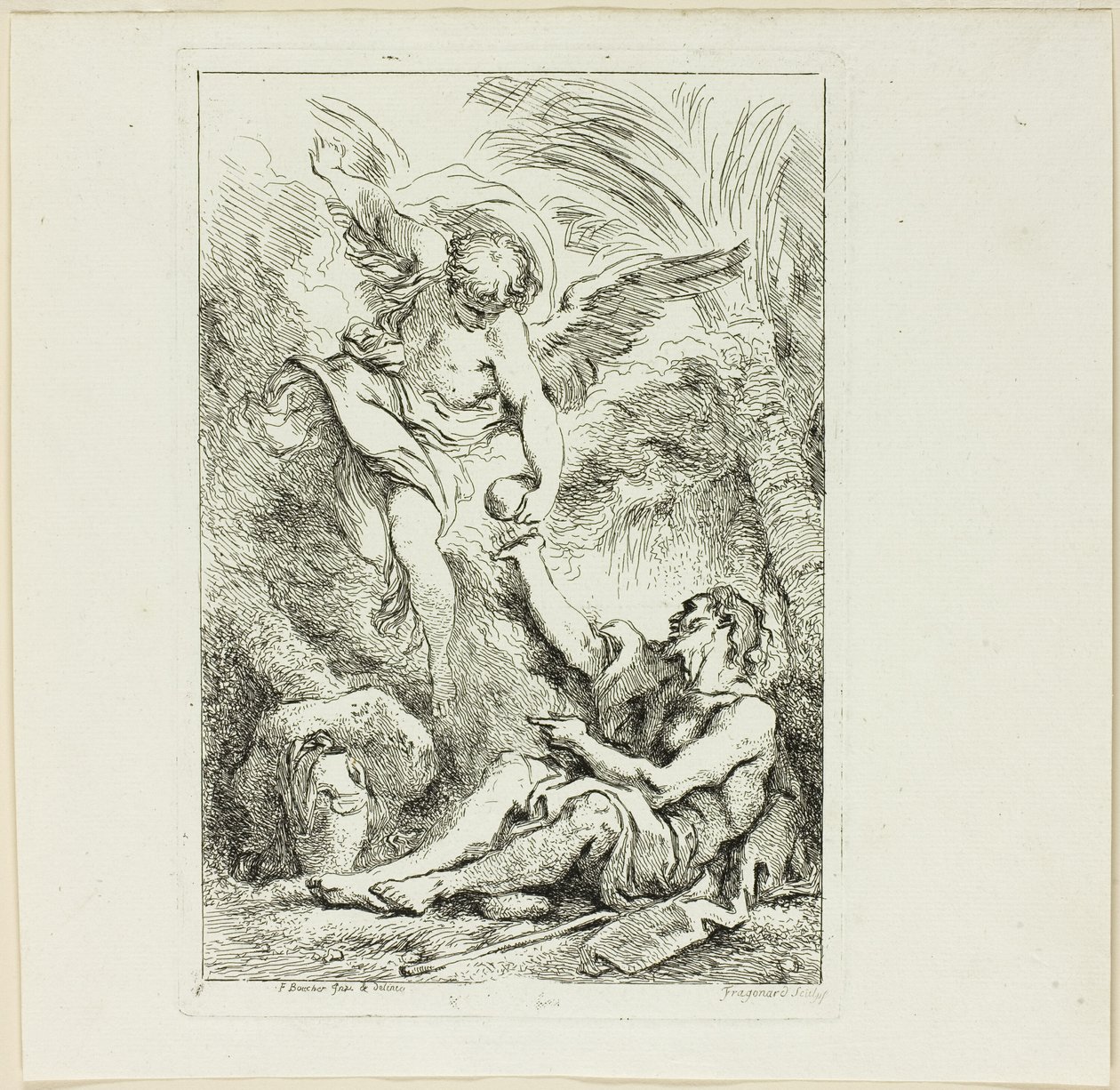 Eremit helgon i öknen av Jean Honore Fragonard