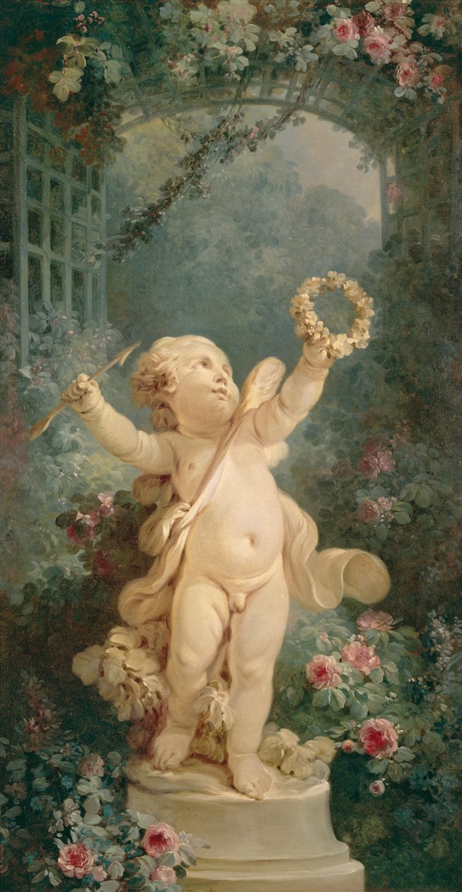 Kärleken triumferar (före restaureringen) av Jean Honore Fragonard