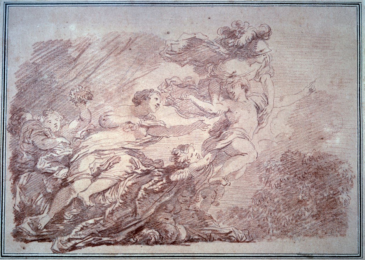Minerva river en ung prins från volupten Sanguine av Jean Honore Fragonard (1732-1806) 1774 Besancon, Museum of Fine Arts av Jean Honore Fragonard