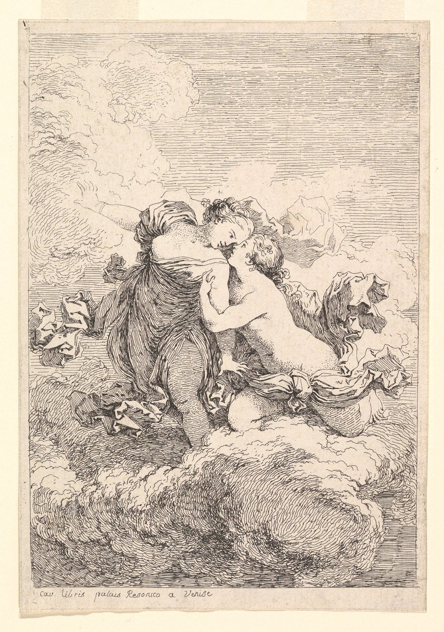 Mytologisk scen, möjligen Diana Seducing Callisto, ca. 1764. av Jean Honore Fragonard