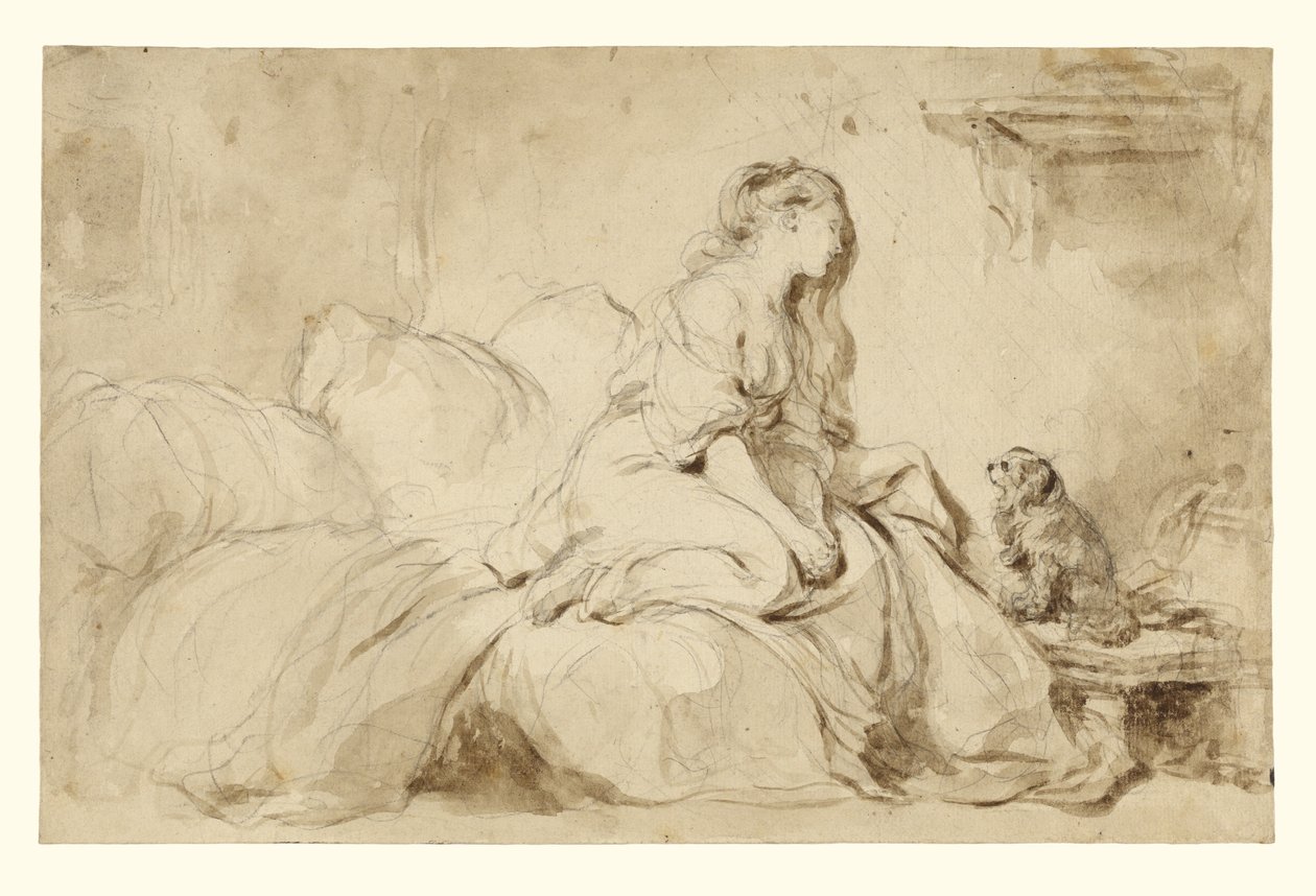 Om han bara var lika trogen mot mig av Jean Honore Fragonard