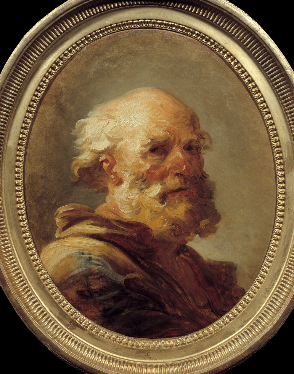 Gubbens huvud. Målning av Jean Honore Fragonard (1732-1806), ca. 1766-1769. Amiens, Picardiemuseet av Jean Honore Fragonard