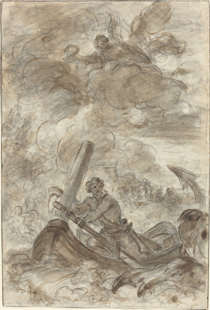 Orlando dödar orken med ett ankare av Jean Honore Fragonard