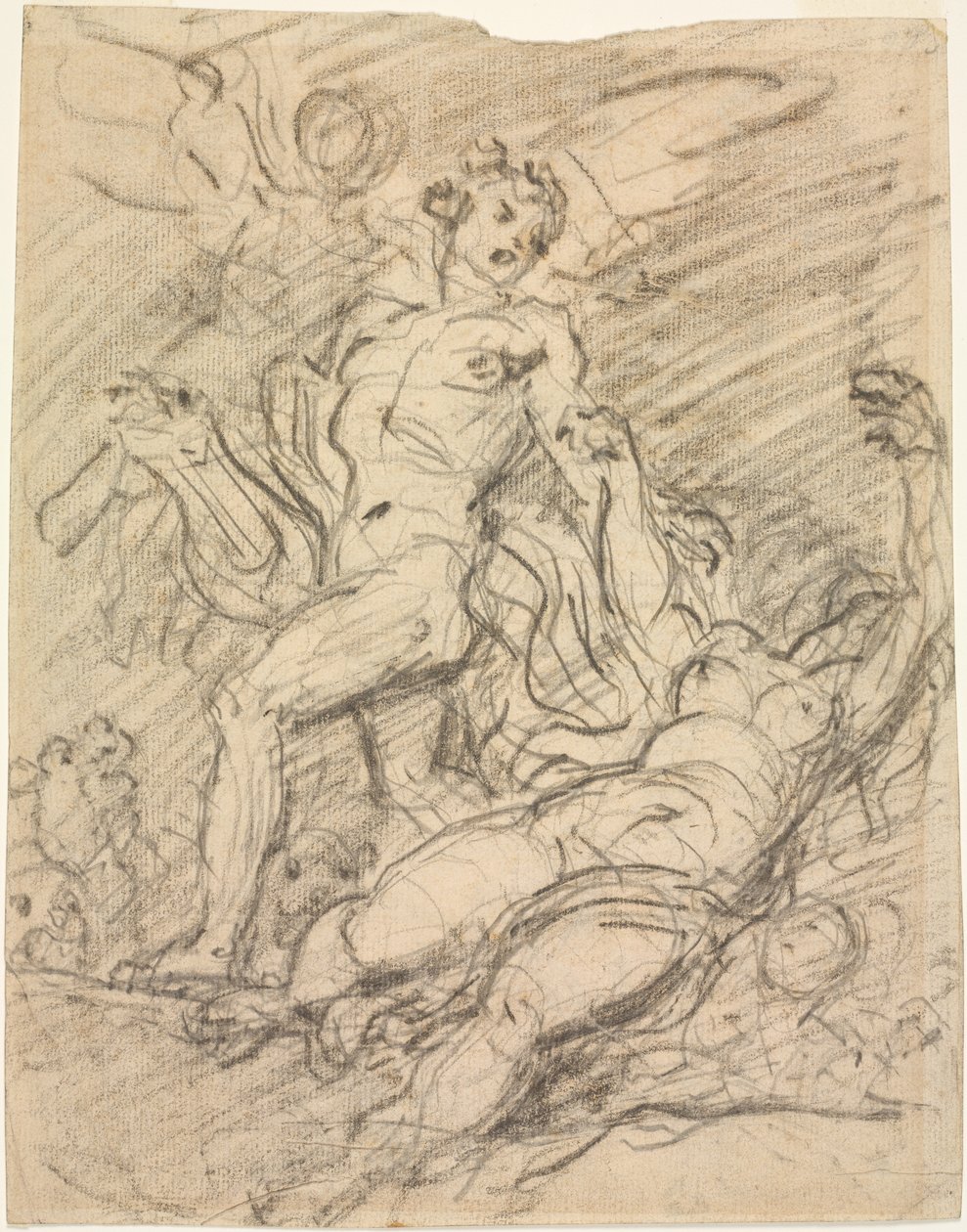 Orfeus och Eurydike (rekto) av Jean Honore Fragonard