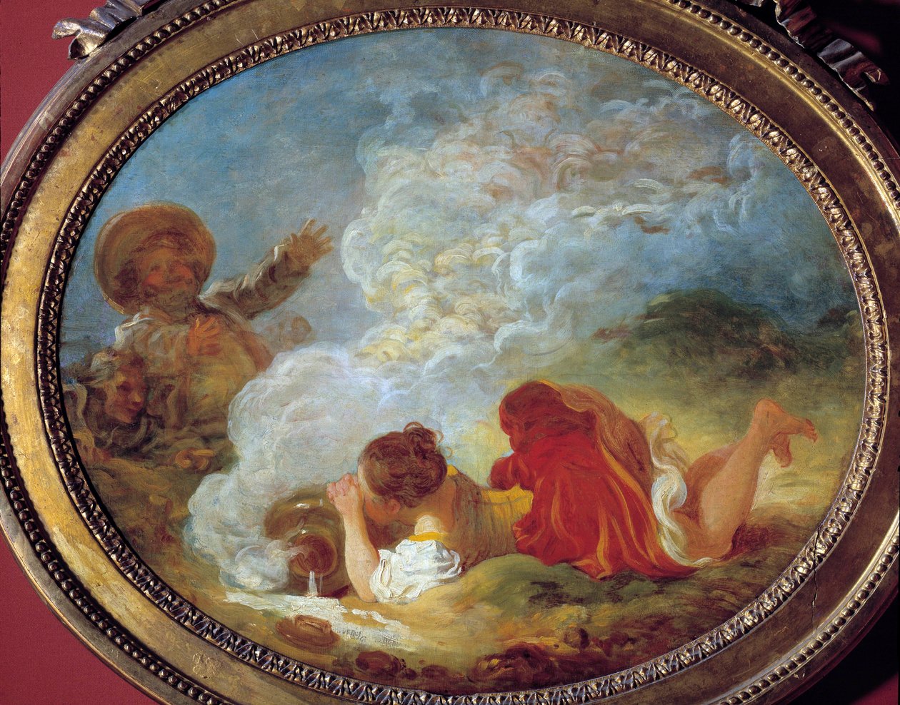 Perrette och mjölkkannan Från berättelsen "La lait tiere et le jug au lait" av Jean de la Fontaine. Målning av Jean Honore Fragonard (1732-1806) 1700-talsmuseet Cognacq Jay av Jean Honore Fragonard