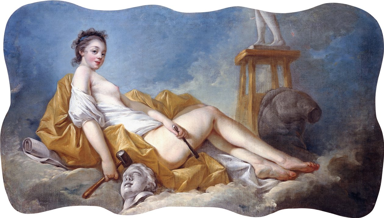 Personifiering av skulptur, av Jean Honore Fragonard