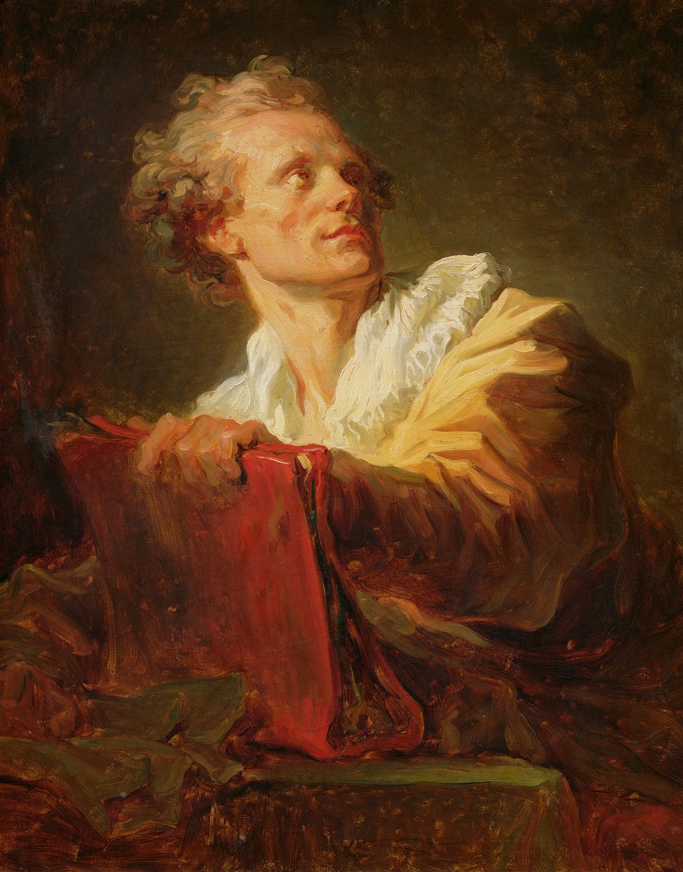 Porträtt av en ung konstnär, antas vara Jacques-Andre Naigeon (1738-1810) av Jean Honore Fragonard