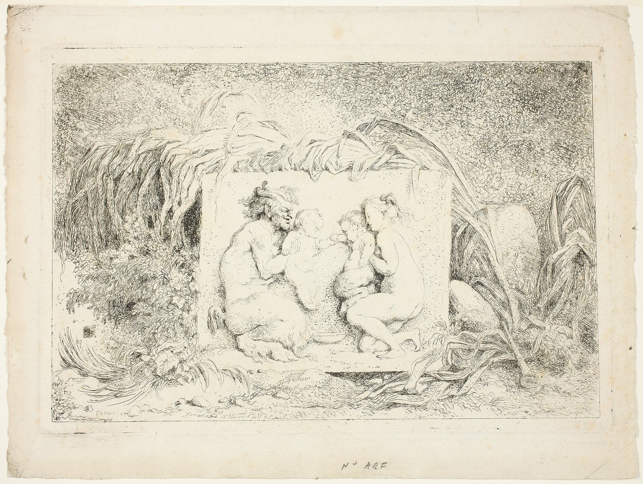Satyrernas dans, från Bacchanales, eller Satyrernas lekar av Jean Honore Fragonard