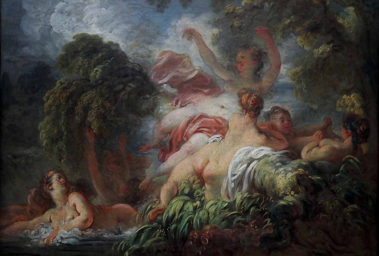 De badande av Jean Honore Fragonard