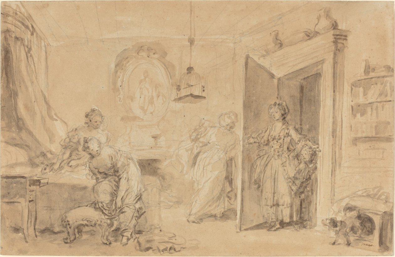 Sovrummet av Jean Honore Fragonard