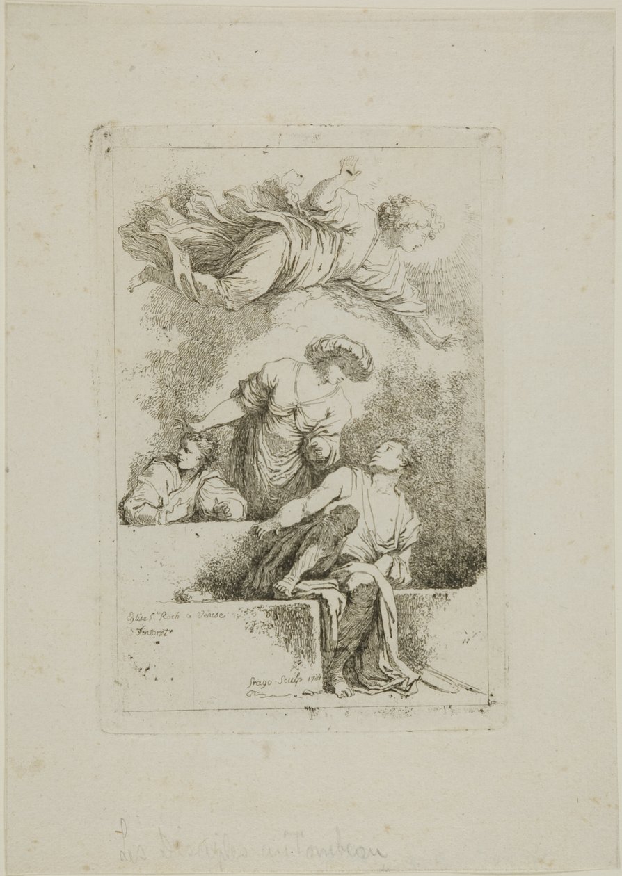 Lärjungarna vid graven av Jean Honore Fragonard