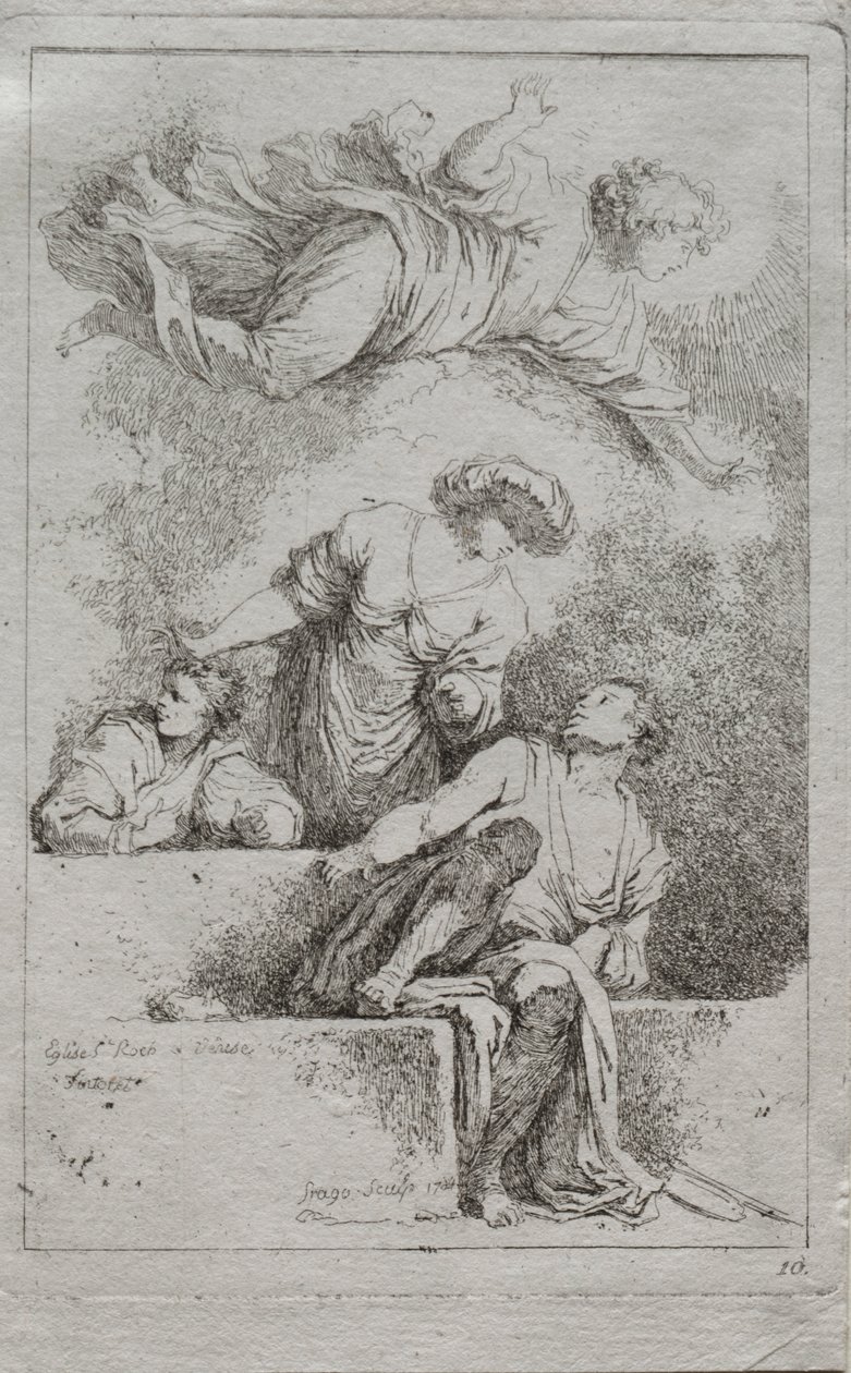 Lärjungarna vid graven av Jean Honore Fragonard
