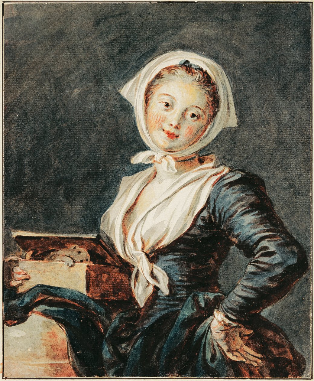 Flickan med murmeldjur av Jean Honore Fragonard