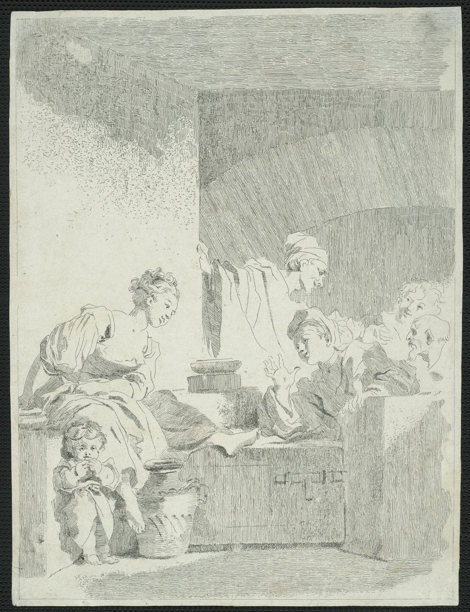 Interiören av Jean Honore Fragonard