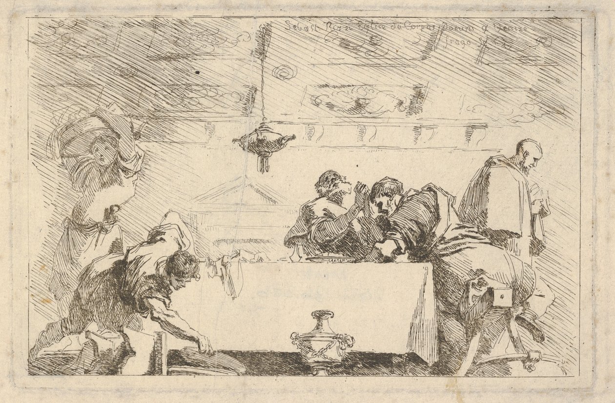 Den sista måltiden, ca. 1761-64. av Jean Honore Fragonard