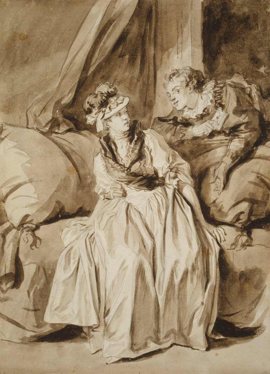 Brevet eller det spanska samtalet av Jean Honore Fragonard