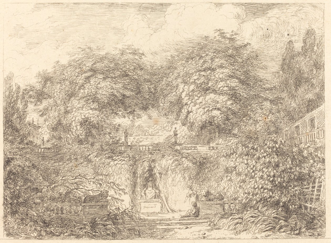 Den lilla parken (Le petit parc) av Jean Honore Fragonard
